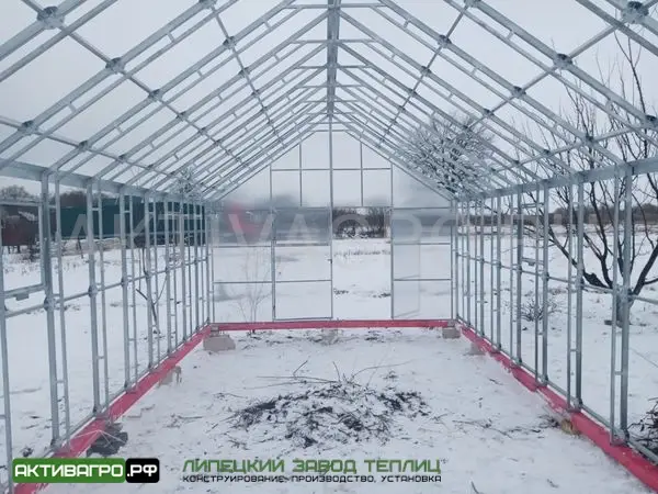 Теплица Ударница Англичанка, ширина 4 м, труба 40х20 + 20х20 Теплица Ударница Англичанка, ширина 4 м, труба 40х20 + 20х20