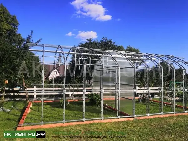 Теплица Ударница Благодатная, ширина 4/5 м, труба 40х20 + 20х20 Теплица Ударница Благодатная, ширина 4/5 м, труба 40х20 + 20х20